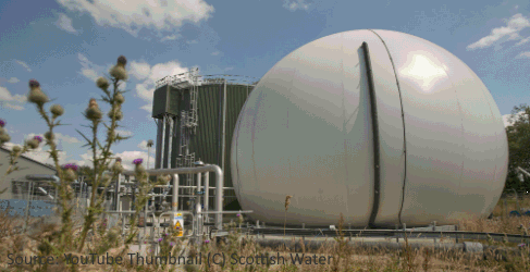 View of the Digester at the Deerdykes Scottish BioReseources Centre
