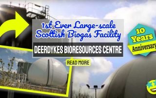 Image text: "Food Waste Recycling in Scotland at Deerdykes BioResources Centre".